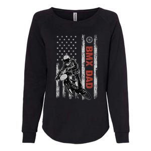 BMX Dad American Flag Fathers Day 4th Of July Gift Womens California Wash Sweatshirt