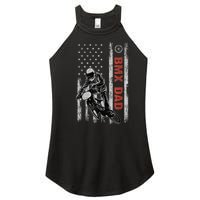 BMX Dad American Flag Fathers Day 4th Of July Gift Women's Perfect Tri Rocker Tank