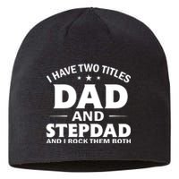 Best Dad And Stepdad Cute Father Sustainable Beanie