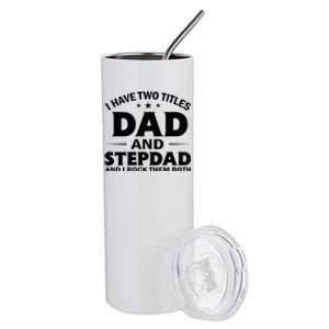 Best Dad And Stepdad Cute Father Stainless Steel Tumbler