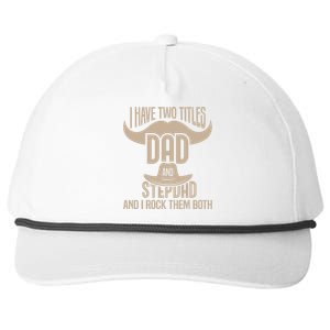 Best Dad And Stepdad Cute Fathers Day Snapback Five-Panel Rope Hat