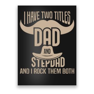 Best Dad And Stepdad Cute Fathers Day Poster