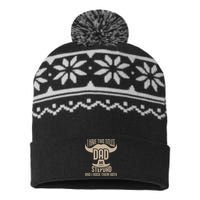 Best Dad And Stepdad Cute Fathers Day USA-Made Snowflake Beanie