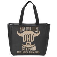 Best Dad And Stepdad Cute Fathers Day Zip Tote Bag