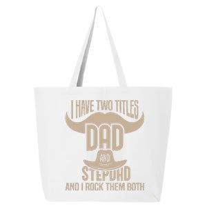 Best Dad And Stepdad Cute Fathers Day 25L Jumbo Tote