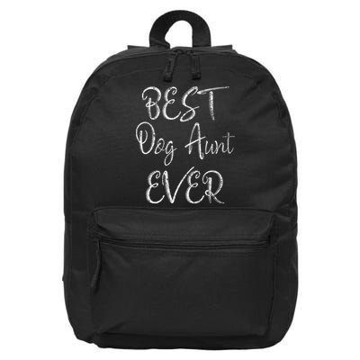 Best Dog Aunt Ever Mothers Day Funny Dog Lover 16 in Basic Backpack