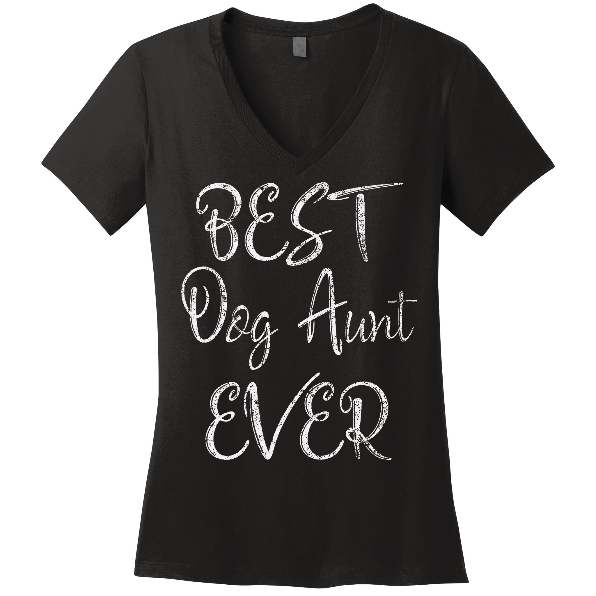 Best Dog Aunt Ever Mothers Day Funny Dog Lover Women's V-Neck T-Shirt