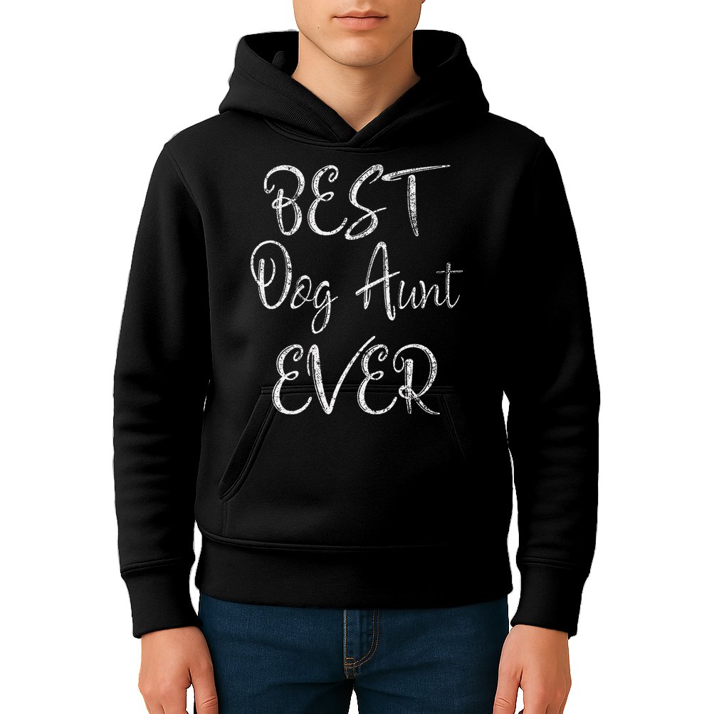 Best Dog Aunt Ever Mothers Day Funny Dog Lover Kids Hoodie