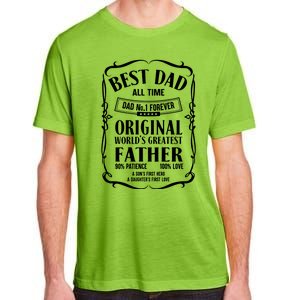 Best Dad All Time Dad No1 Dad Shirt Father's Day Adult ChromaSoft Performance T-Shirt