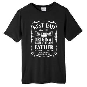 Best Dad All Time Dad No1 Dad Shirt Father's Day Tall Fusion ChromaSoft Performance T-Shirt