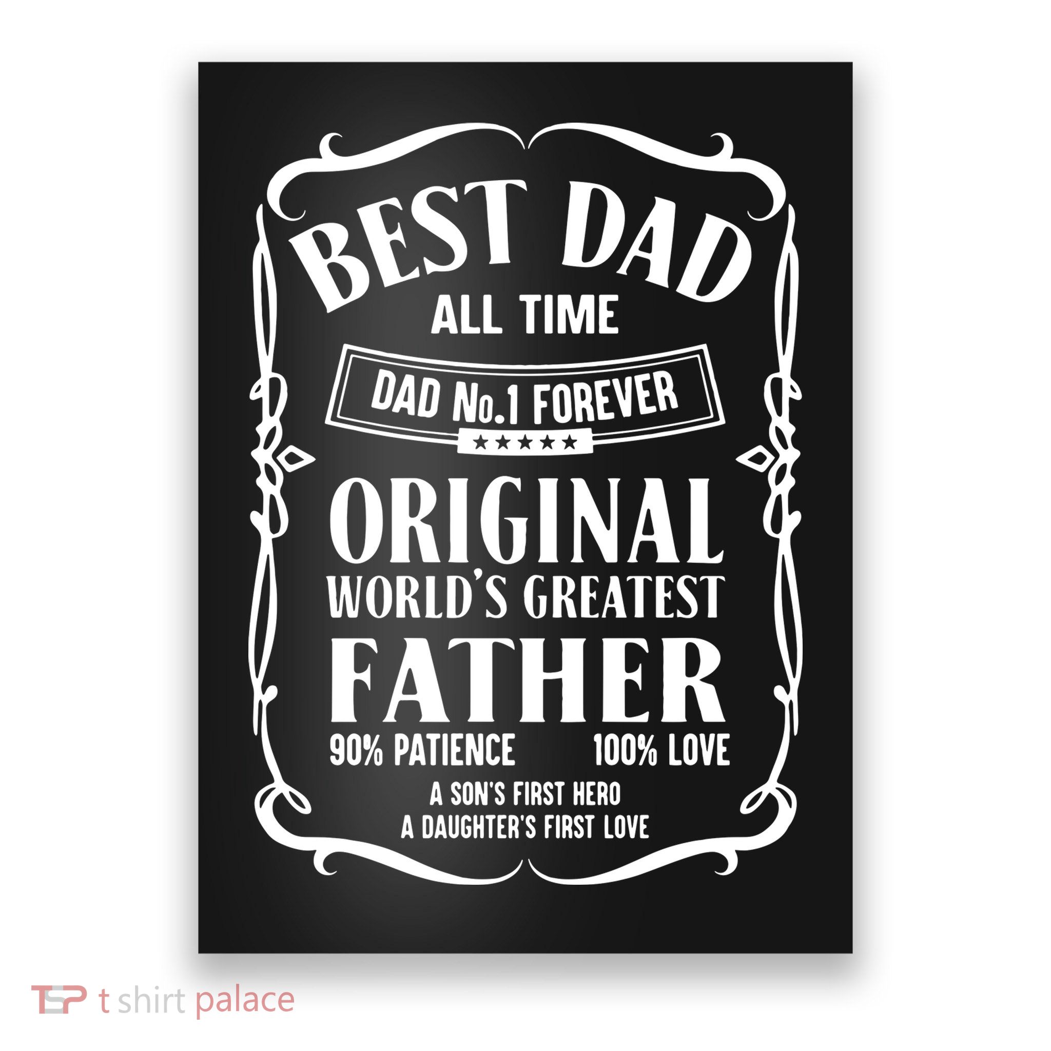 Best Dad All Time Dad No1 Dad Shirt Father's Day Poster