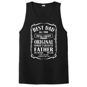 Best Dad All Time Dad No1 Dad Shirt Father's Day PosiCharge Competitor Tank