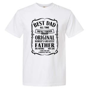 Best Dad All Time Dad No1 Dad Shirt Father's Day Garment-Dyed Heavyweight T-Shirt