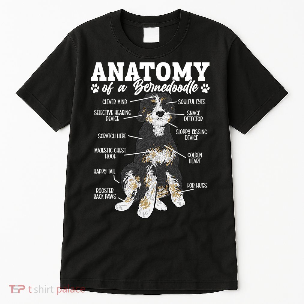 Bernedoodle Dog Anatomy Of A Bernedoodle Tall T-Shirt