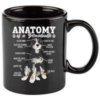 Bernedoodle Dog Anatomy Of A Bernedoodle 11oz C Handle Ceramic Mug