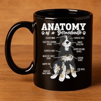 Bernedoodle Dog Anatomy Of A Bernedoodle 11oz C Handle Ceramic Mug