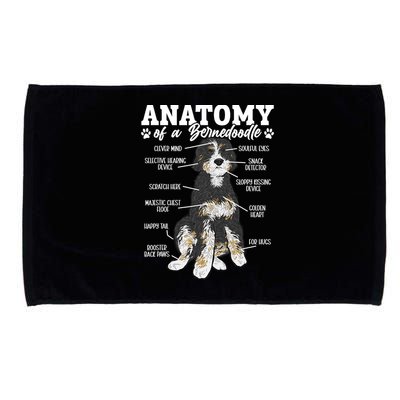 Bernedoodle Dog Anatomy Of A Bernedoodle Microfiber Hand Towel