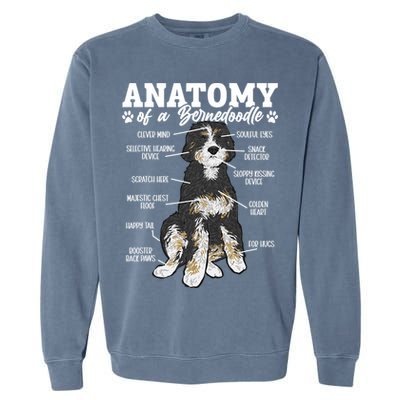 Bernedoodle Dog Anatomy Of A Bernedoodle Garment-Dyed Sweatshirt