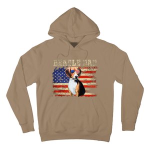 Beagle Dad American Flag Sunglasses Dog Usa Dog Dad Hoodie