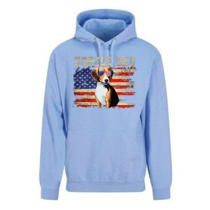 Beagle Dad American Flag Sunglasses Dog Usa Dog Dad Unisex Surf Hoodie