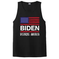 Biden Destroys America Anti Joe Biden USA Flag PosiCharge Competitor Tank