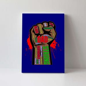 Black Dad African American Melanin Pride Black History Month Gift Canvas