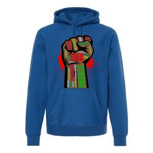 Black Dad African American Melanin Pride Black History Month Gift Premium Hoodie