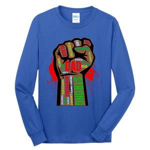 Black Dad African American Melanin Pride Black History Month Gift Tall Long Sleeve T-Shirt