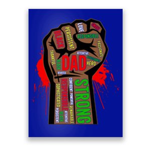 Black Dad African American Melanin Pride Black History Month Gift Poster