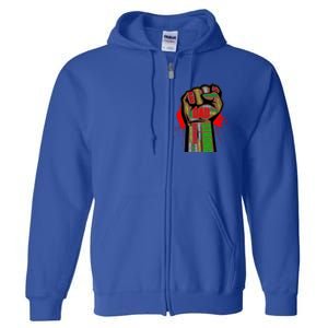 Black Dad African American Melanin Pride Black History Month Gift Full Zip Hoodie