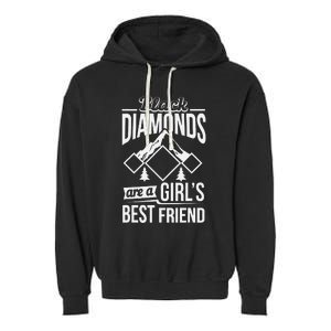 Black Diamonds Are A Best Friend Ski Snowboard Garment-Dyed Fleece Hoodie