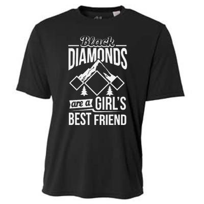 Black Diamonds Are A Best Friend Ski Snowboard Cooling Performance Crew T-Shirt