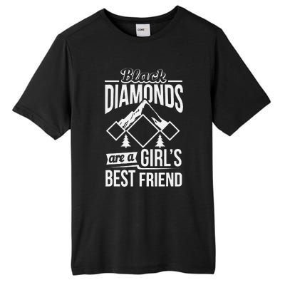 Black Diamonds Are A Best Friend Ski Snowboard Tall Fusion ChromaSoft Performance T-Shirt