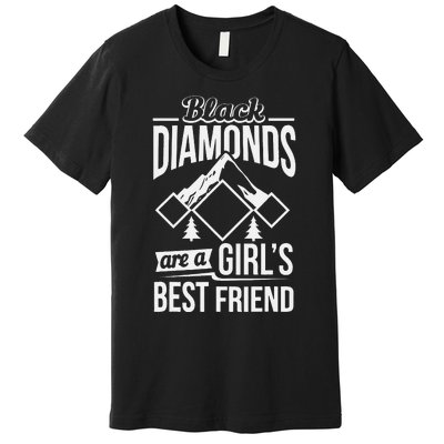 Black Diamonds Are A Best Friend Ski Snowboard Premium T-Shirt