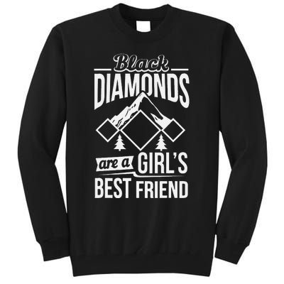 Black Diamonds Are A Best Friend Ski Snowboard Tall Sweatshirt