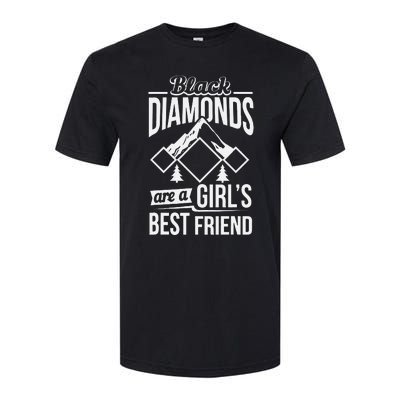 Black Diamonds Are A Best Friend Ski Snowboard Softstyle CVC T-Shirt