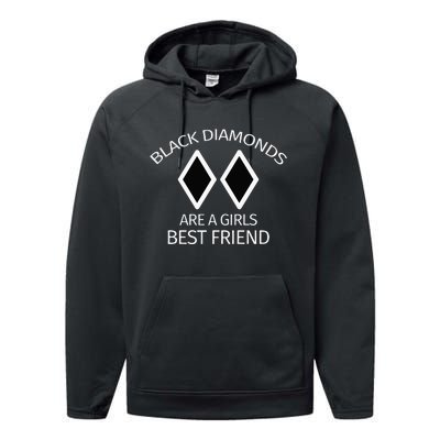 Black Diamonds Are A Girl Best Friend Skiing Performance Fleece Hoodie