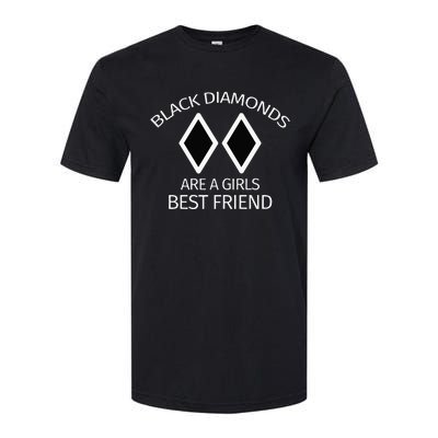 Black Diamonds Are A Girl Best Friend Skiing Softstyle CVC T-Shirt