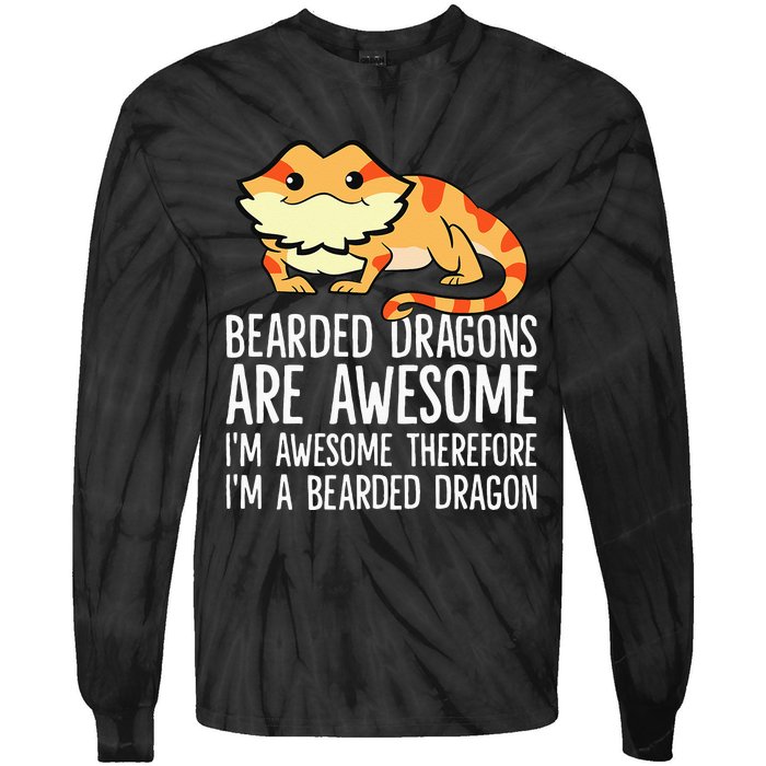 Bearded Dragons Are Awesome Im Awesome Im A Bearded Dragon Tie-Dye Long Sleeve Shirt