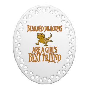 Bearded Dragons Are Best Friend Ceramic Oval Ornament