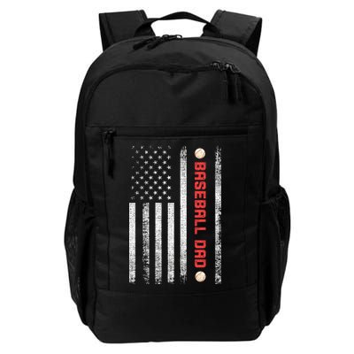 Baseball Dad American Flag Cool Father's Day Gift Backpack