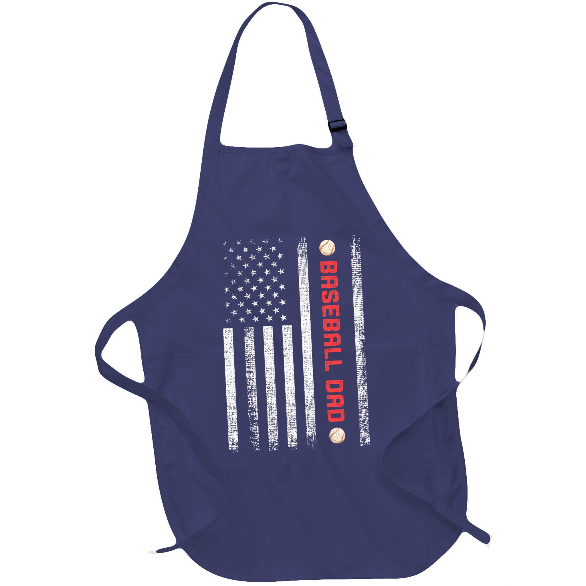 Baseball Dad American Flag Cool Father's Day Gift Apron