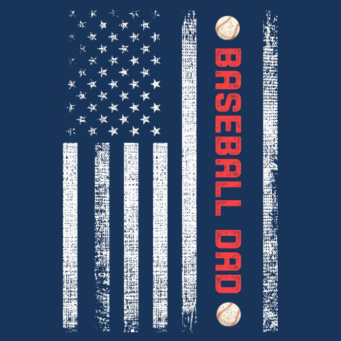 Baseball Dad American Flag Cool Father's Day Gift 16 in Basic Backpack