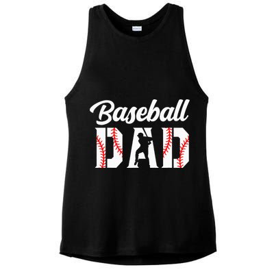 Baseball Dad Apparel Dad Baseball Ladies PosiCharge Tri-Blend Wicking Tank