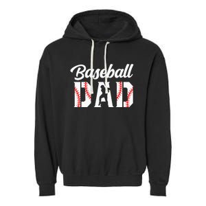 Baseball Dad Apparel Dad Baseball Garment-Dyed Fleece Hoodie