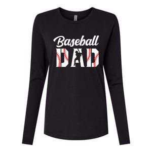 Baseball Dad Apparel Dad Baseball Womens Cotton Relaxed Long Sleeve T-Shirt