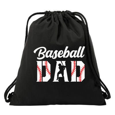 Baseball Dad Apparel Dad Baseball Drawstring Bag