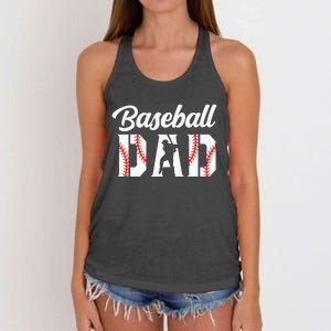 Baseball Dad Apparel Dad Baseball Women's Knotted Racerback Tank