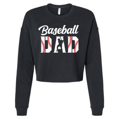 Baseball Dad Apparel Dad Baseball Cropped Pullover Crew
