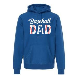 Baseball Dad Apparel Dad Baseball Premium Hoodie